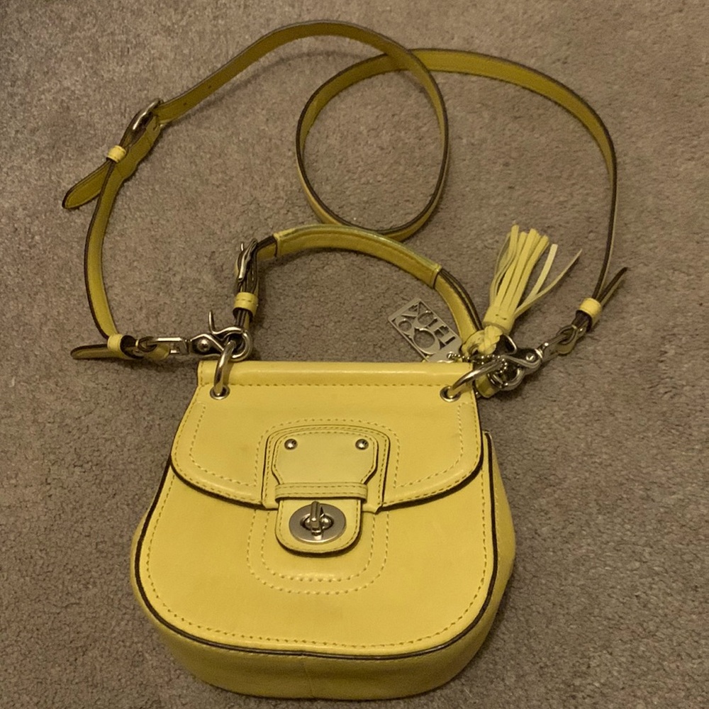 Yellow coach crossbody